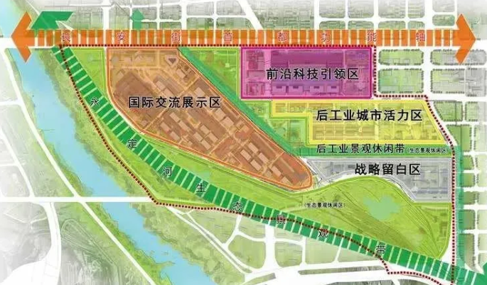 新首鋼高端產業綜合服務區南區控制性詳細規劃空間結構圖