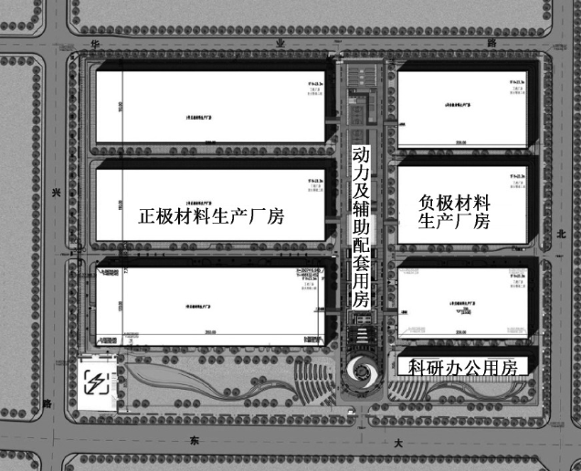 貝特瑞新能源材料(江蘇)產(chǎn)業(yè)園項目規(guī)劃及建筑方案設(shè)計總體平面圖