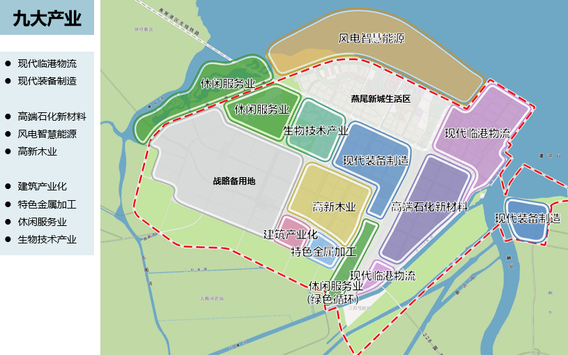 灌云港臨港產業區總體概念規劃產業布局