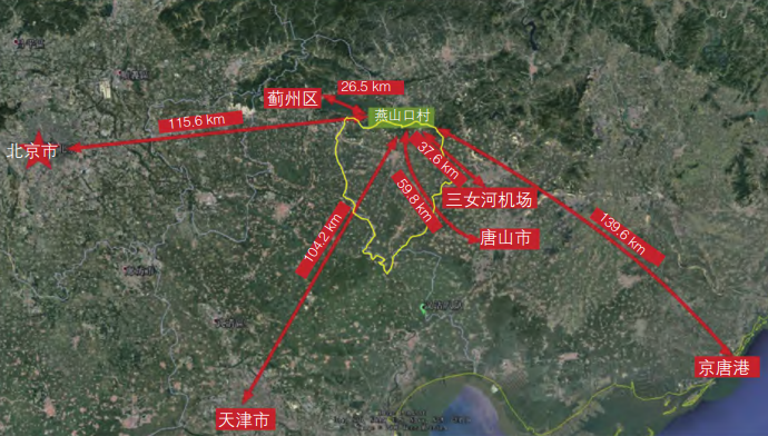 小燕山口村精細化村莊規劃區位圖 小燕山口村精細化村莊規劃區位圖