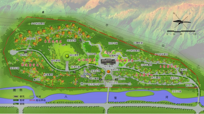 卓爾山風景區森林露營地總體平面圖