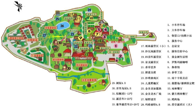 臺灣松田崗休閑度假農莊露營地平面規劃圖