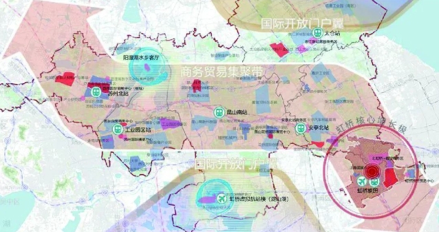 虹橋北向拓展帶示意圖 虹橋北向拓展帶示意圖